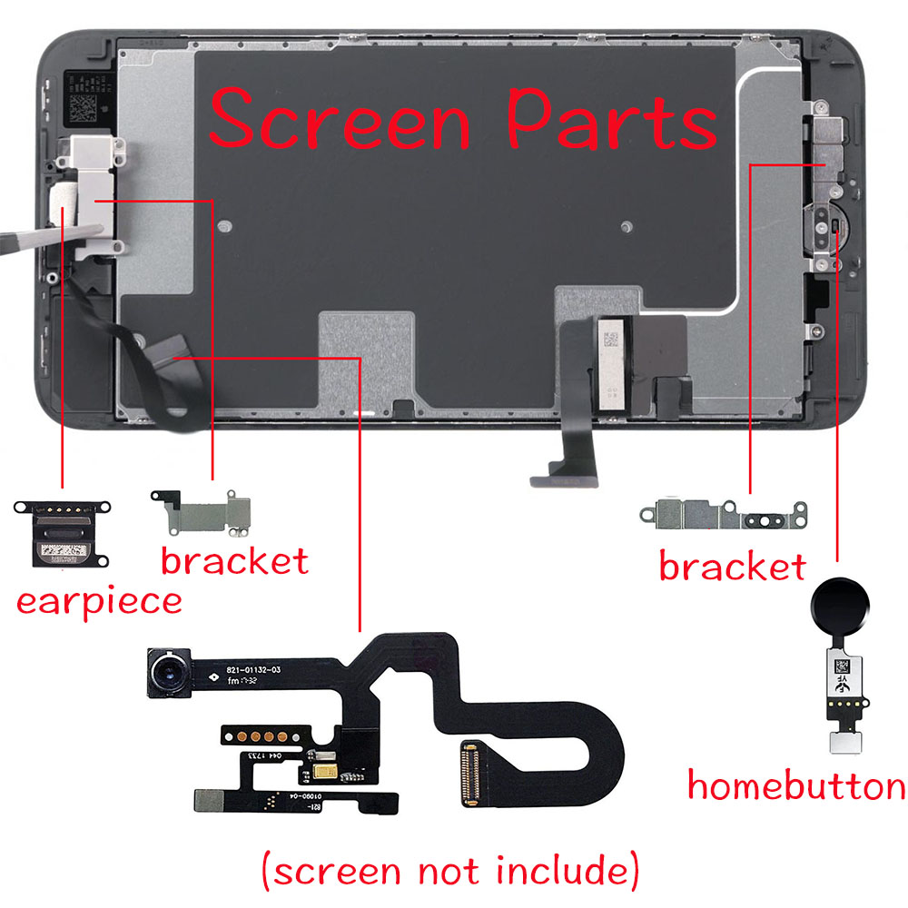 Home Bar Iphone - Front Camera Home Button Flex Cable
