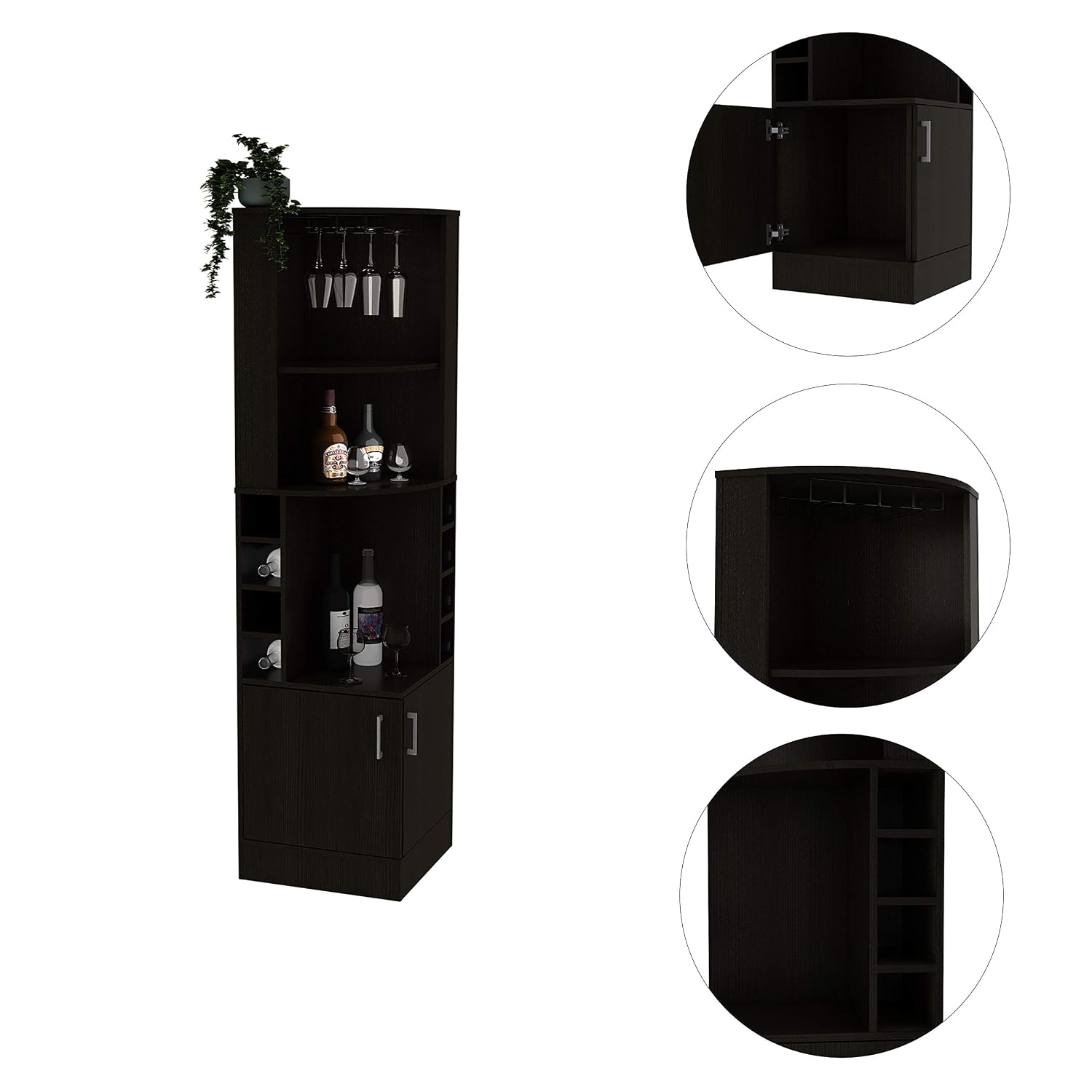 Corner Bar Cabinet with 2 Shel - Home Bar And Cabinet recension och pris