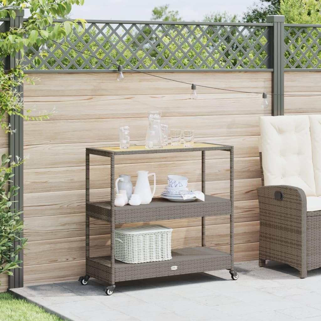 3-Tier Outdoor Bar Cart, Mobil - Home Bar Shelf recension och pris