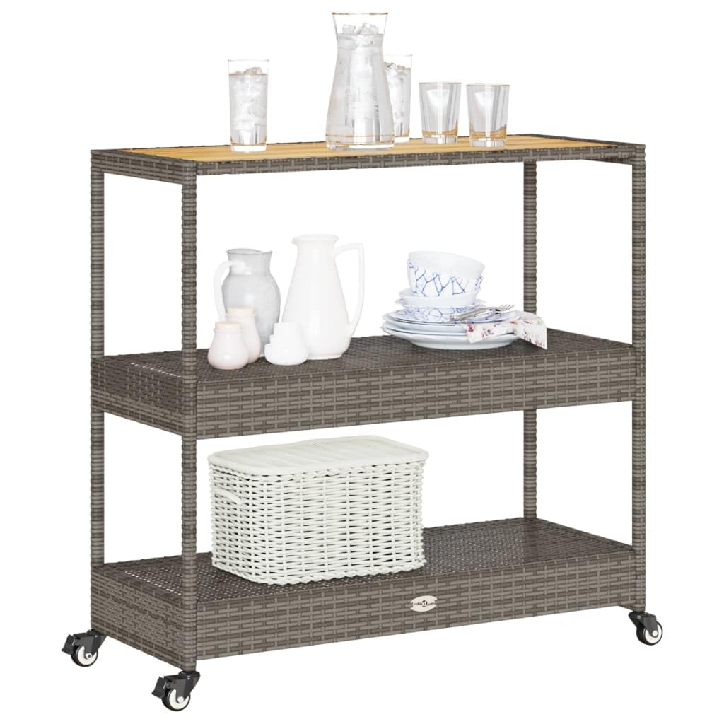 3-Tier Outdoor Bar Cart, Mobil - Home Bar Shelf recension och pris