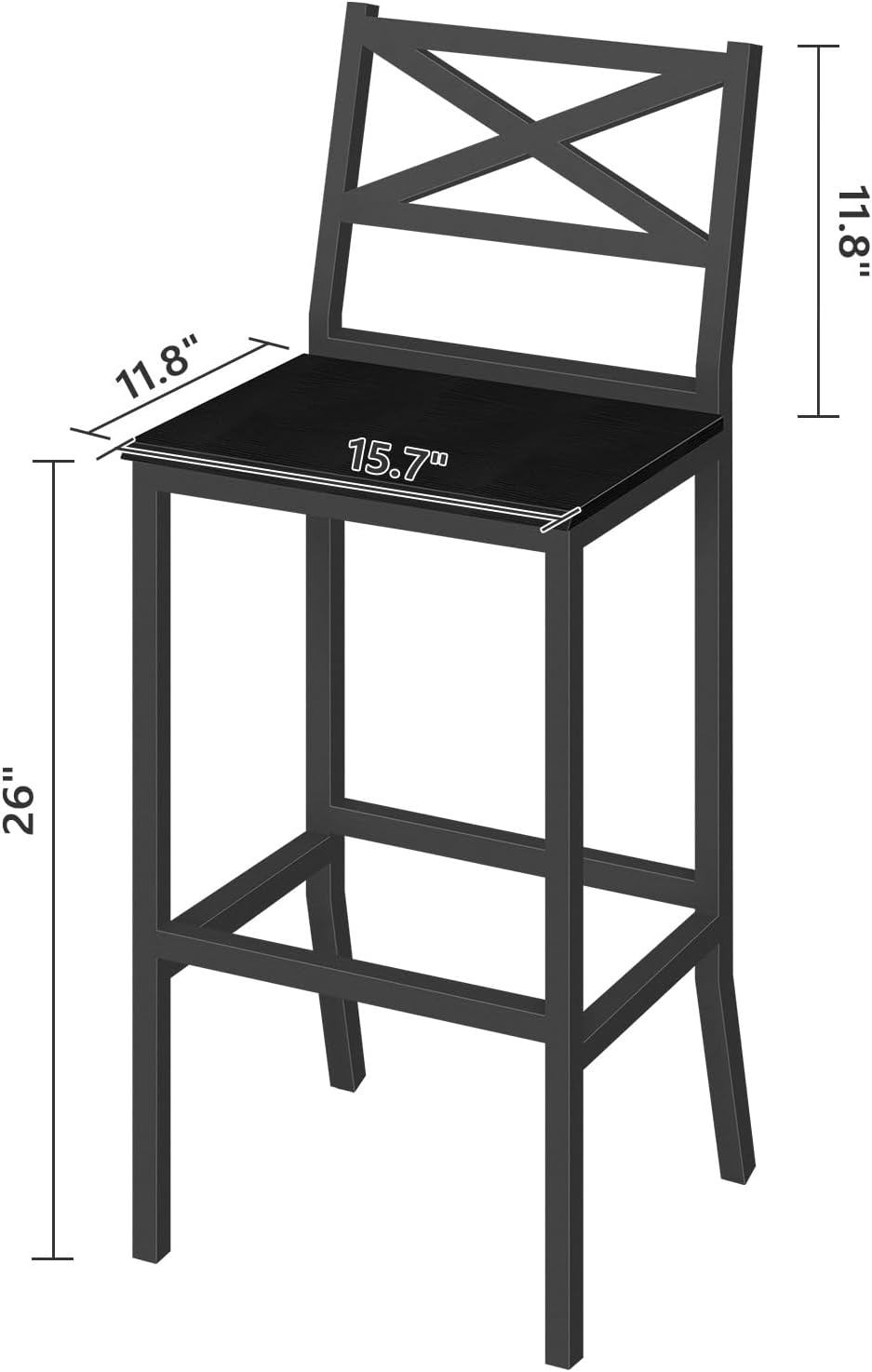 Bar Stools, Set of 2 Bar Chair - Home Bar And Counter recension och pris