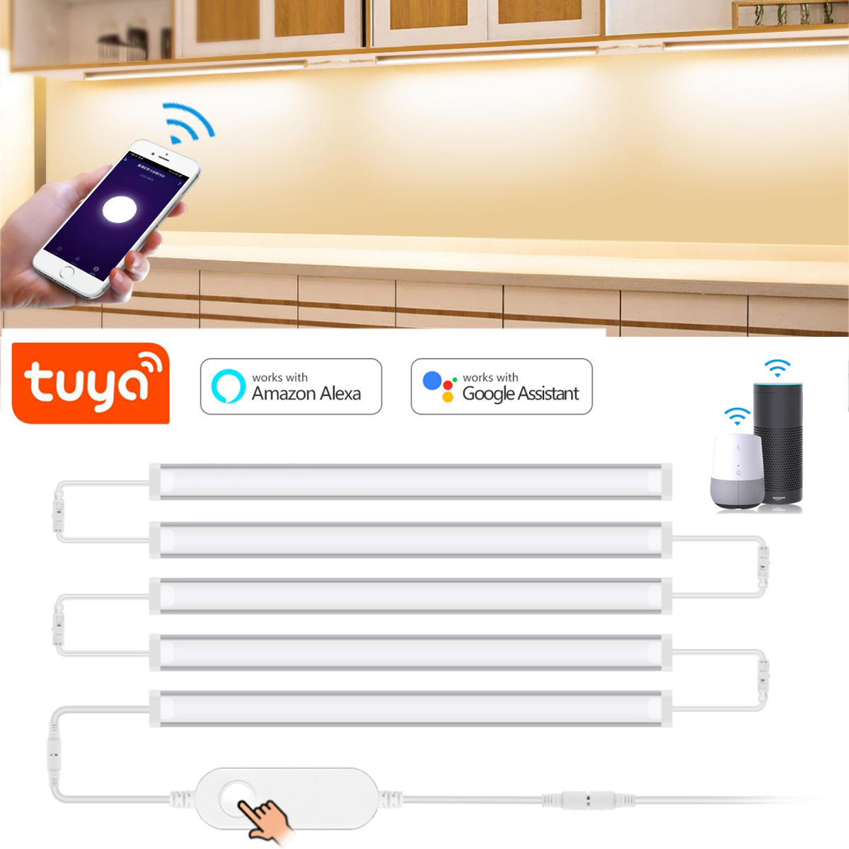 1-5 Pcs Kitchen Tuya Smart LED - Home Bar And Cabinet recension och pris