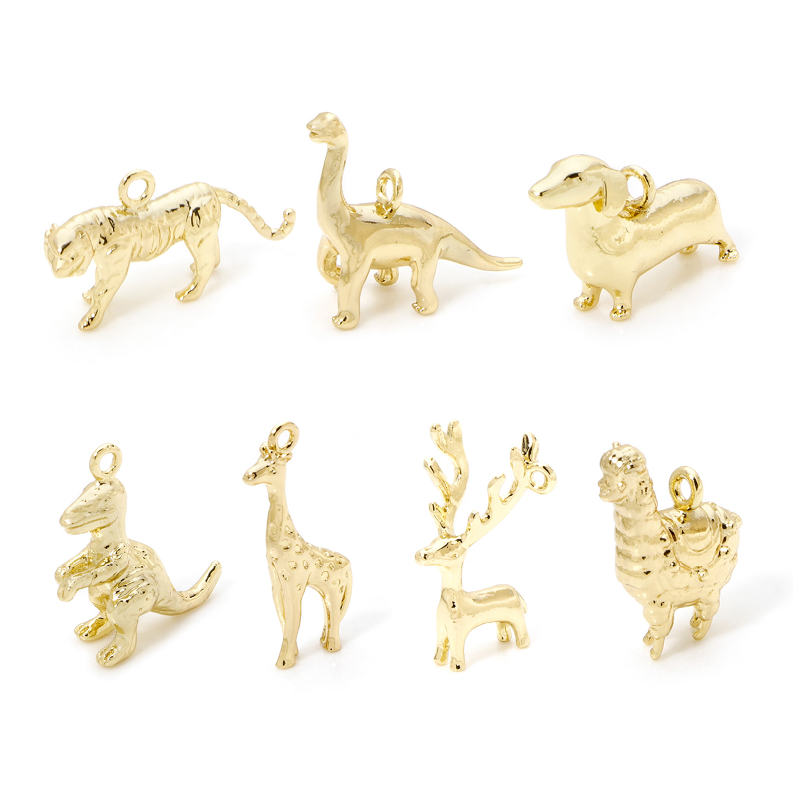 2pcs Animal Brass Charms 18k G - Bar Cart Gold recension och pris