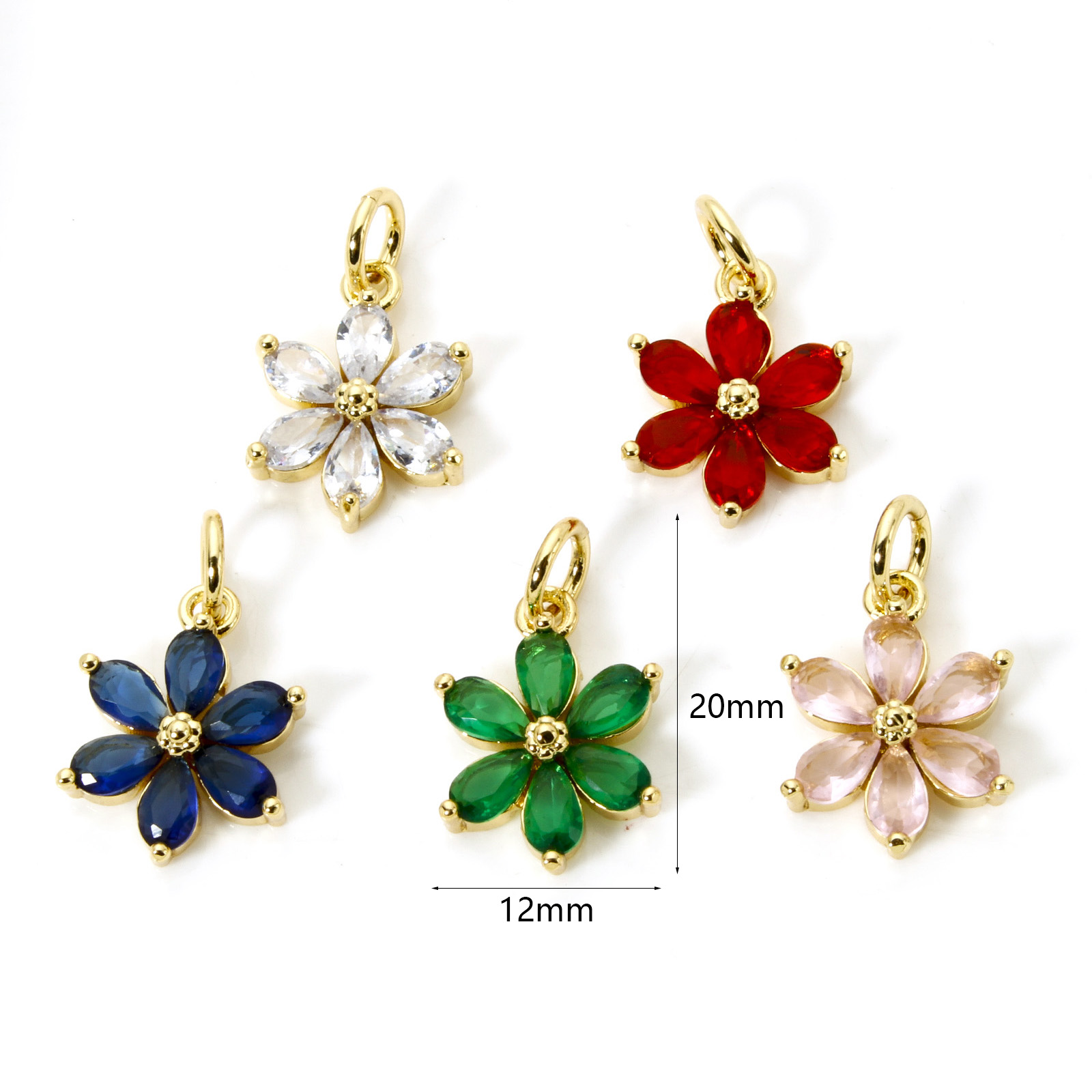 2PCs Glass Flower Shaped Brass - Bar Cart Gold recension och pris