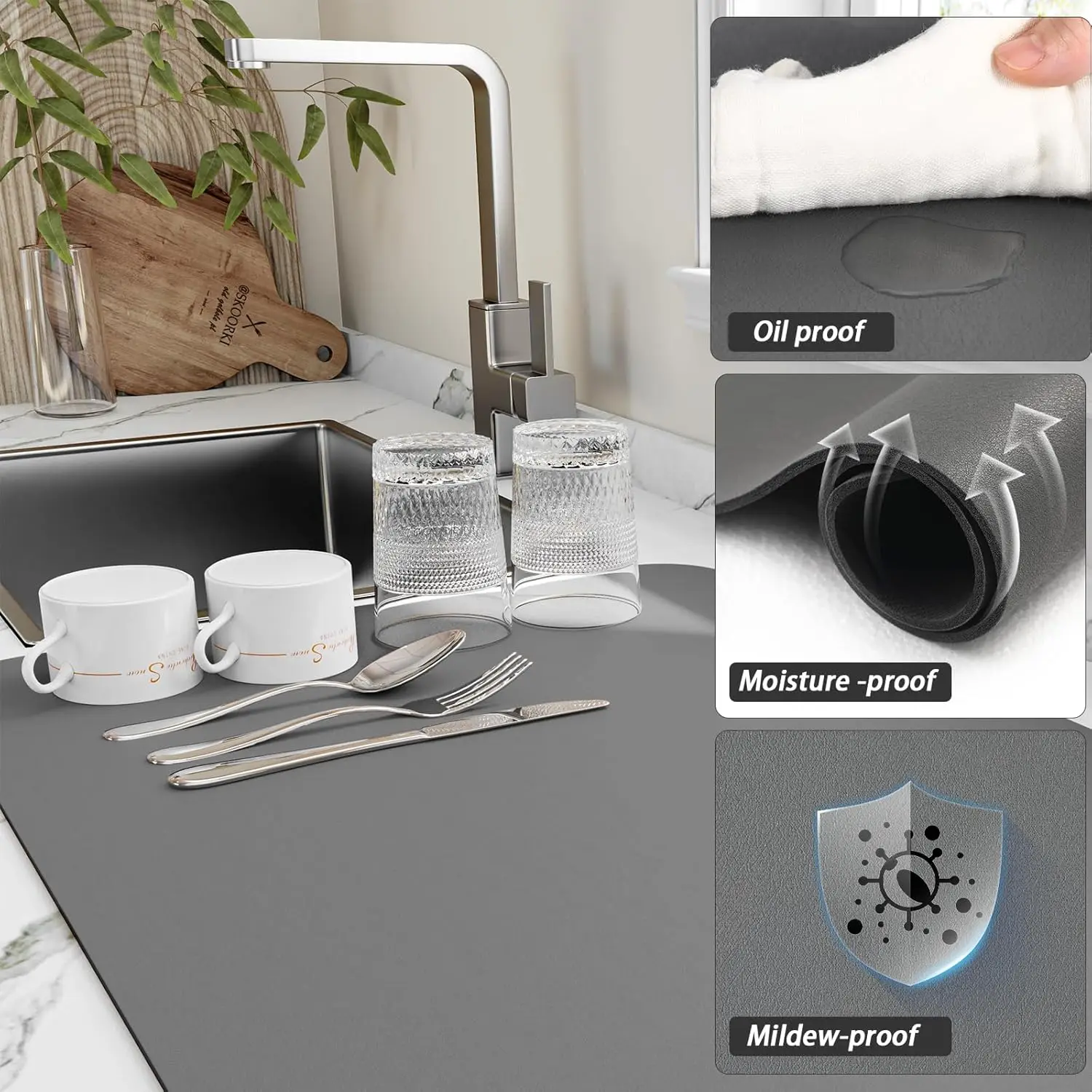 Fruits Mat Absorbent Dish Dryi - Bar Mat Rubber recension och pris