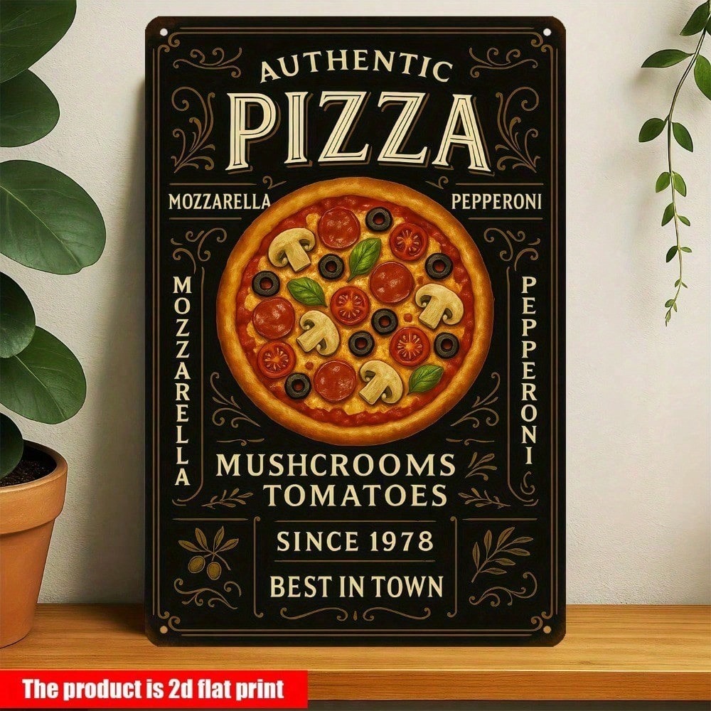 Vintage Pizzeria Metal Tin Sig - Home Bar And Restaurant recension och pris
