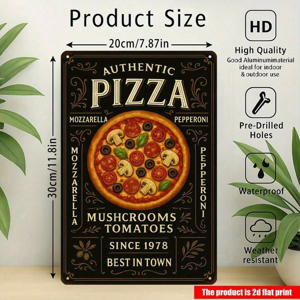 Vintage Pizzeria Metal Tin Sig - Home Bar And Restaurant recension och pris